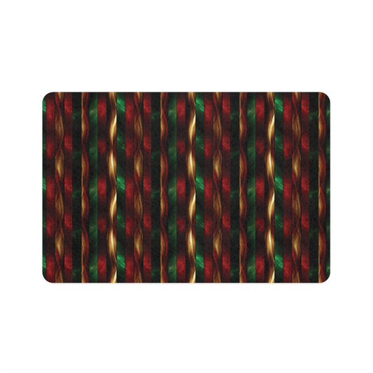 Festive Stripes Pet Food Mat (12x18)