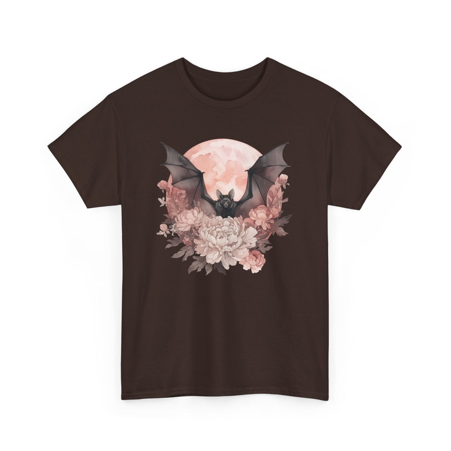 Strawberry Moon Bat Unisex Heavy Cotton Tee