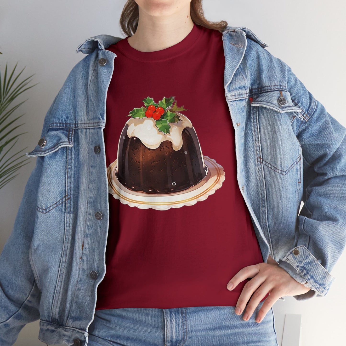 Christmas Pudding Unisex Heavy Cotton Tee