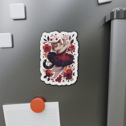 Ballet Cat Die-Cut Magnets