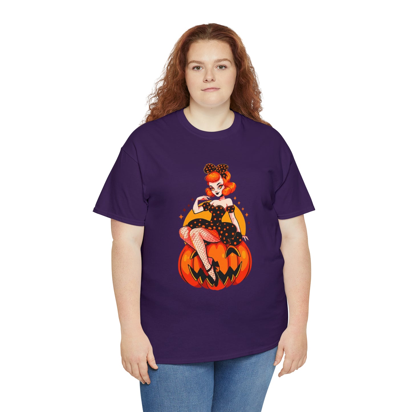 Pumpkin Pinup Unisex Heavy Cotton Tee