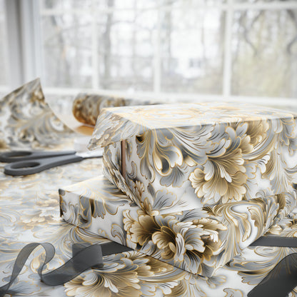 Silver & Gold Filigree Wrapping Papers