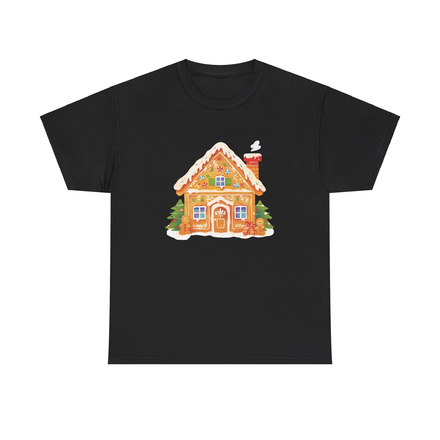 Gingerbread House Unisex Heavy Cotton Tee