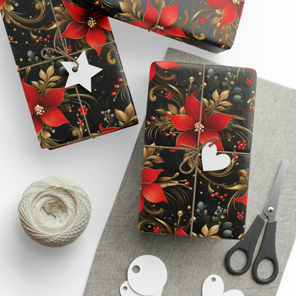 Pretty Poinsettias Wrapping Papers