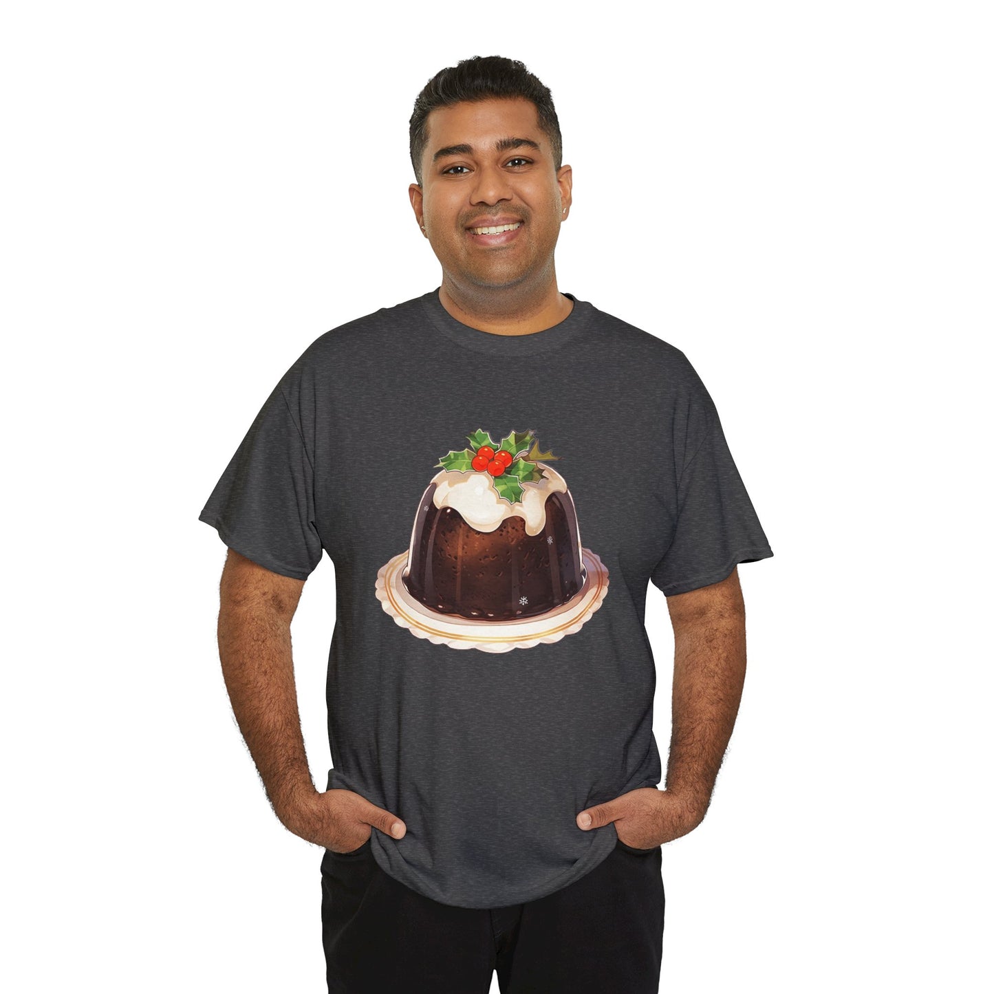 Christmas Pudding Unisex Heavy Cotton Tee