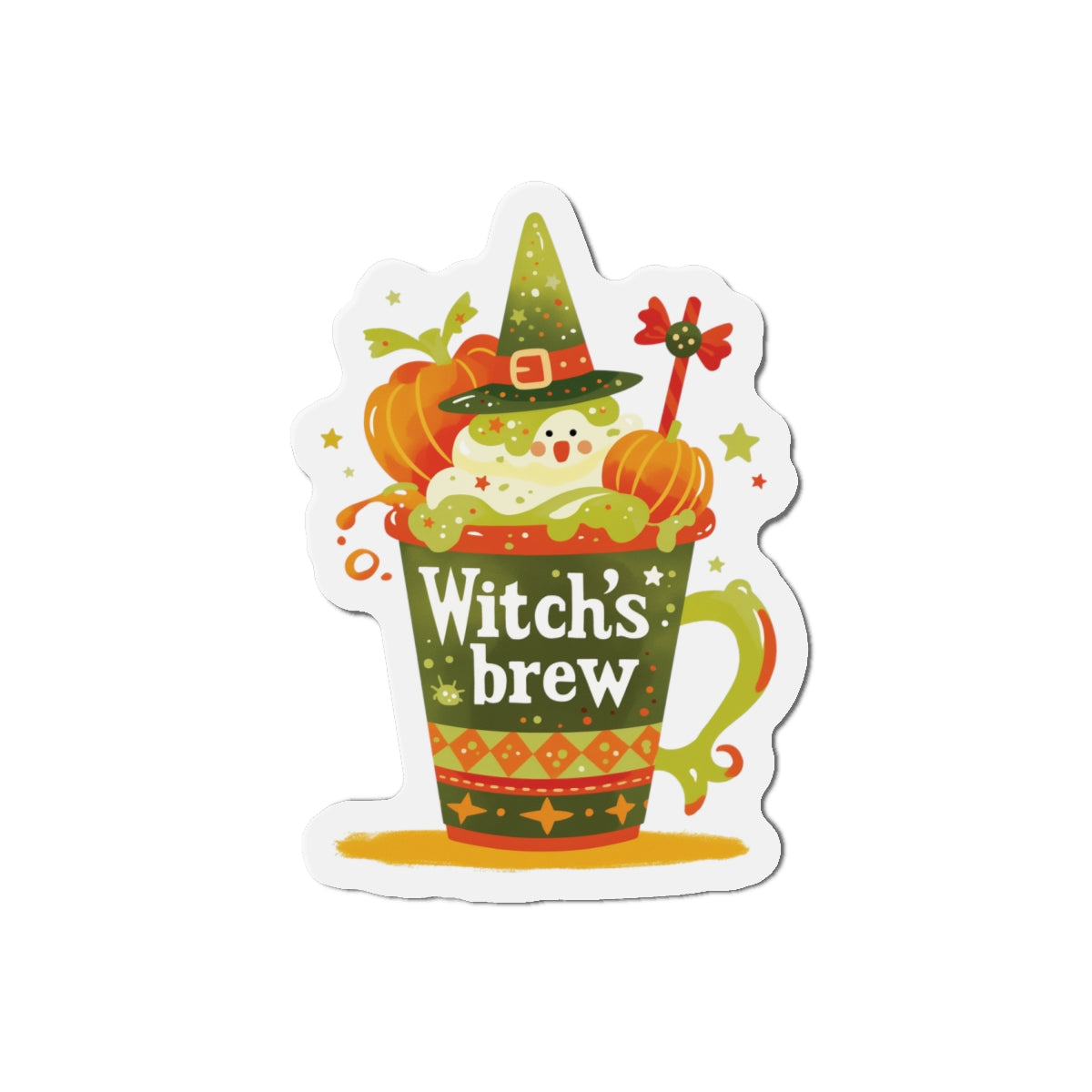 Witch's Brew Die-Cut Magnets