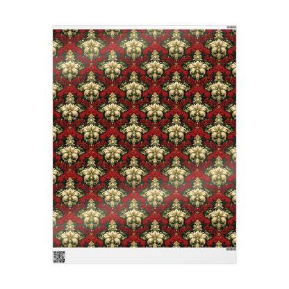 Christmas Damask Wrapping Papers