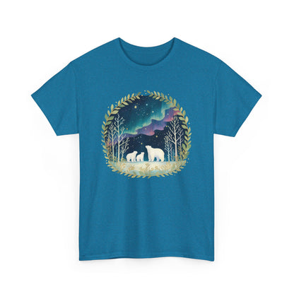 Aurora Polar Bears Unisex Heavy Cotton Tee