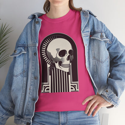 Art Deco Skull Unisex Heavy Cotton Tee