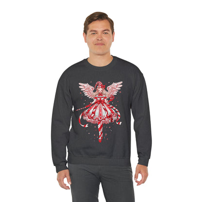 Candy Cane Angel Unisex Heavy Blend™ Crewneck Sweatshirt