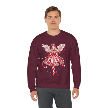 Candy Cane Angel Unisex Heavy Blend™ Crewneck Sweatshirt