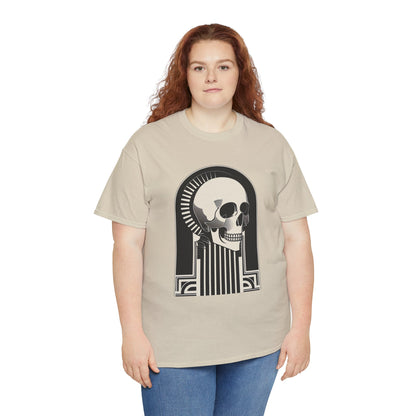 Art Deco Skull Unisex Heavy Cotton Tee