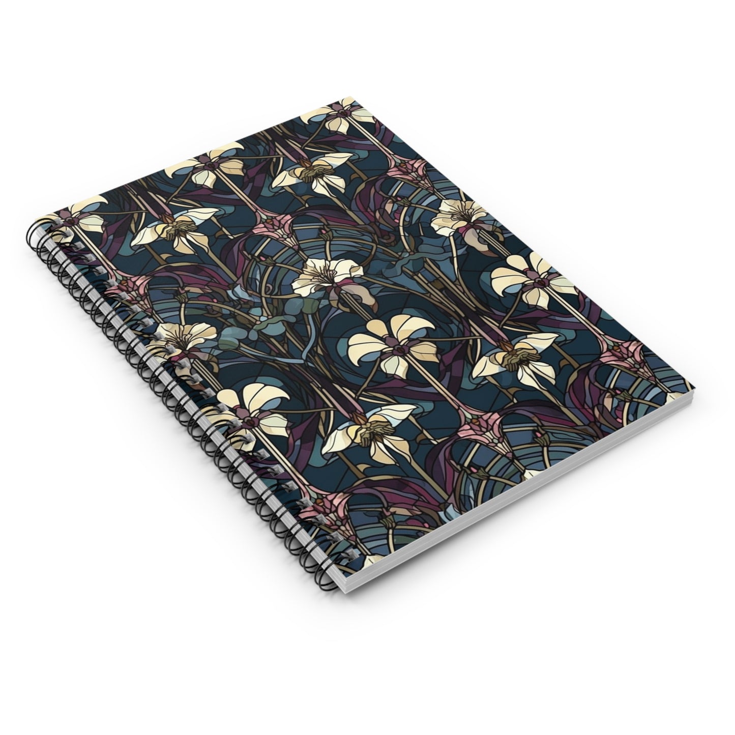 Art Deco Orchids Spiral Notebook - Ruled Line