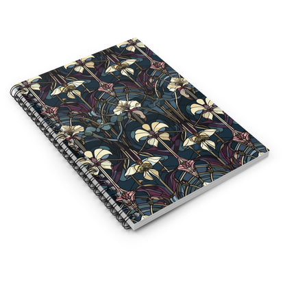 Art Deco Orchids Spiral Notebook - Ruled Line