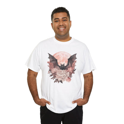 Strawberry Moon Bat Unisex Heavy Cotton Tee