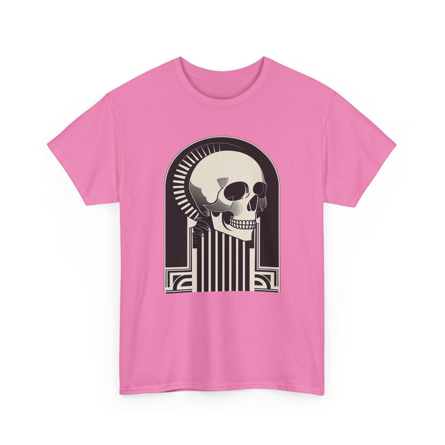 Art Deco Skull Unisex Heavy Cotton Tee
