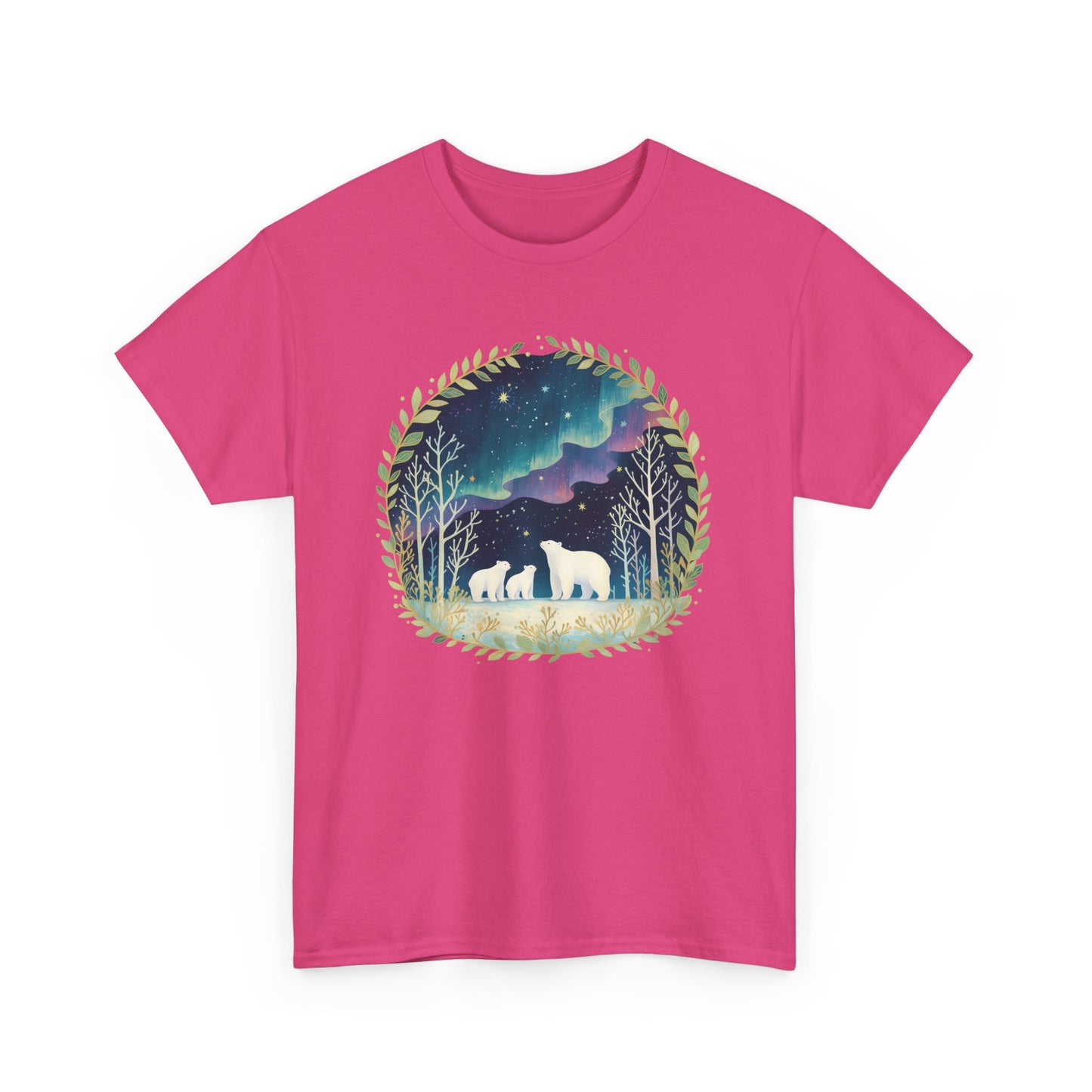 Aurora Polar Bears Unisex Heavy Cotton Tee