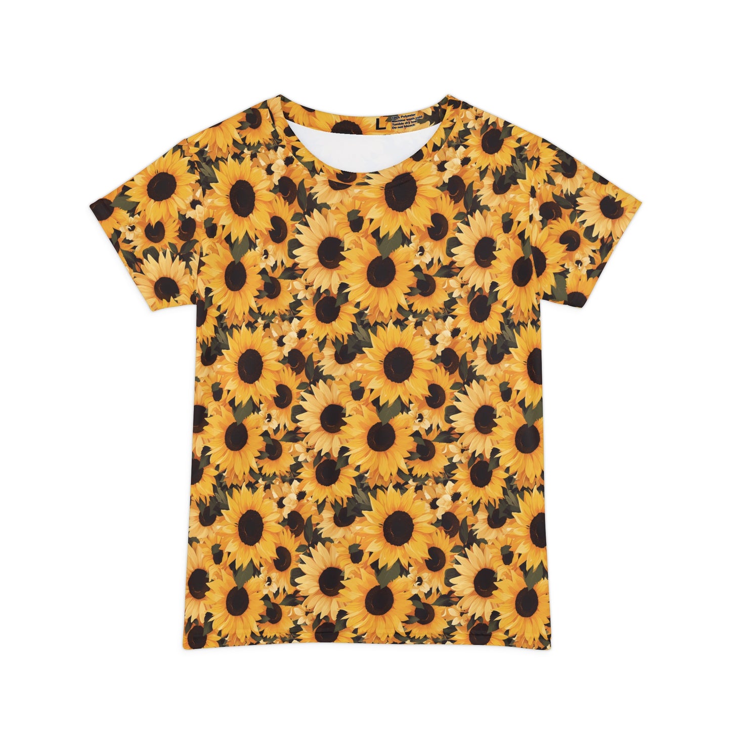 Sunflower Field Women's Short Sleeve Shirt (AOP)