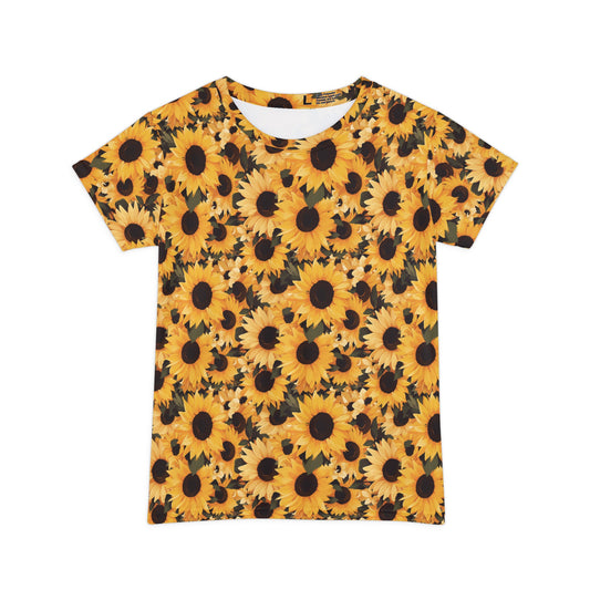 Sunflower Field Women's Short Sleeve Shirt (AOP)