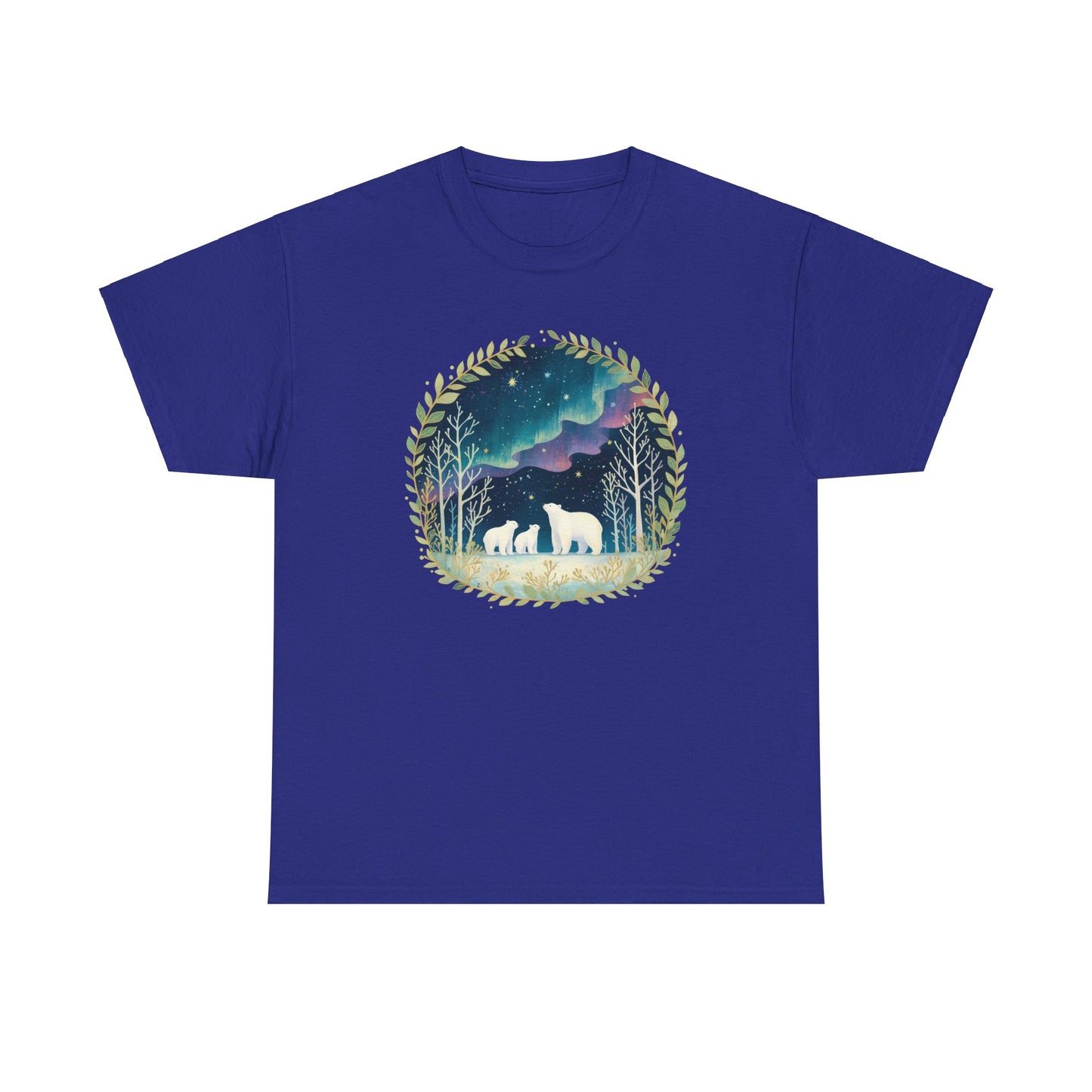 Aurora Polar Bears Unisex Heavy Cotton Tee