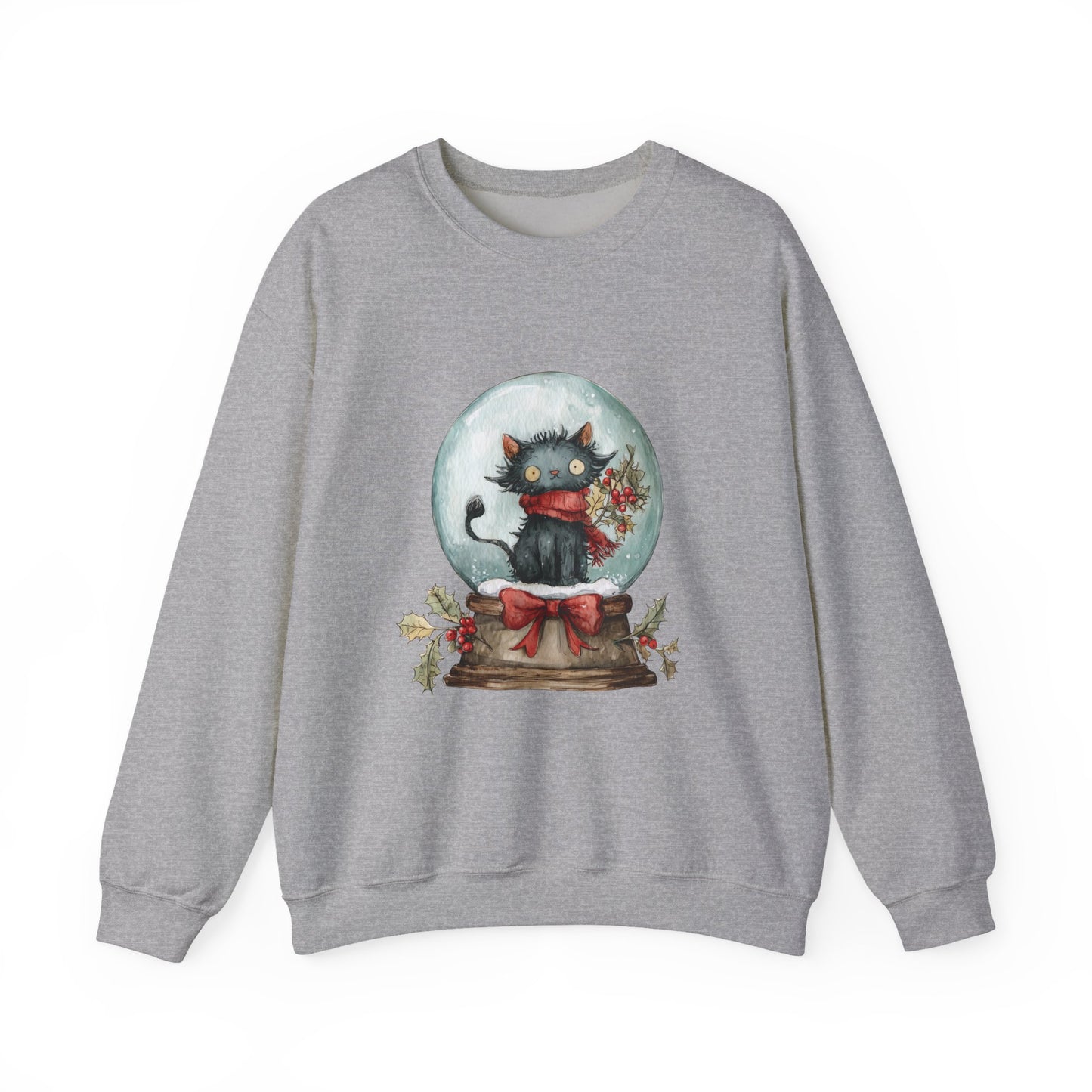 Snowglobe Cat Unisex Heavy Blend™ Crewneck Sweatshirt