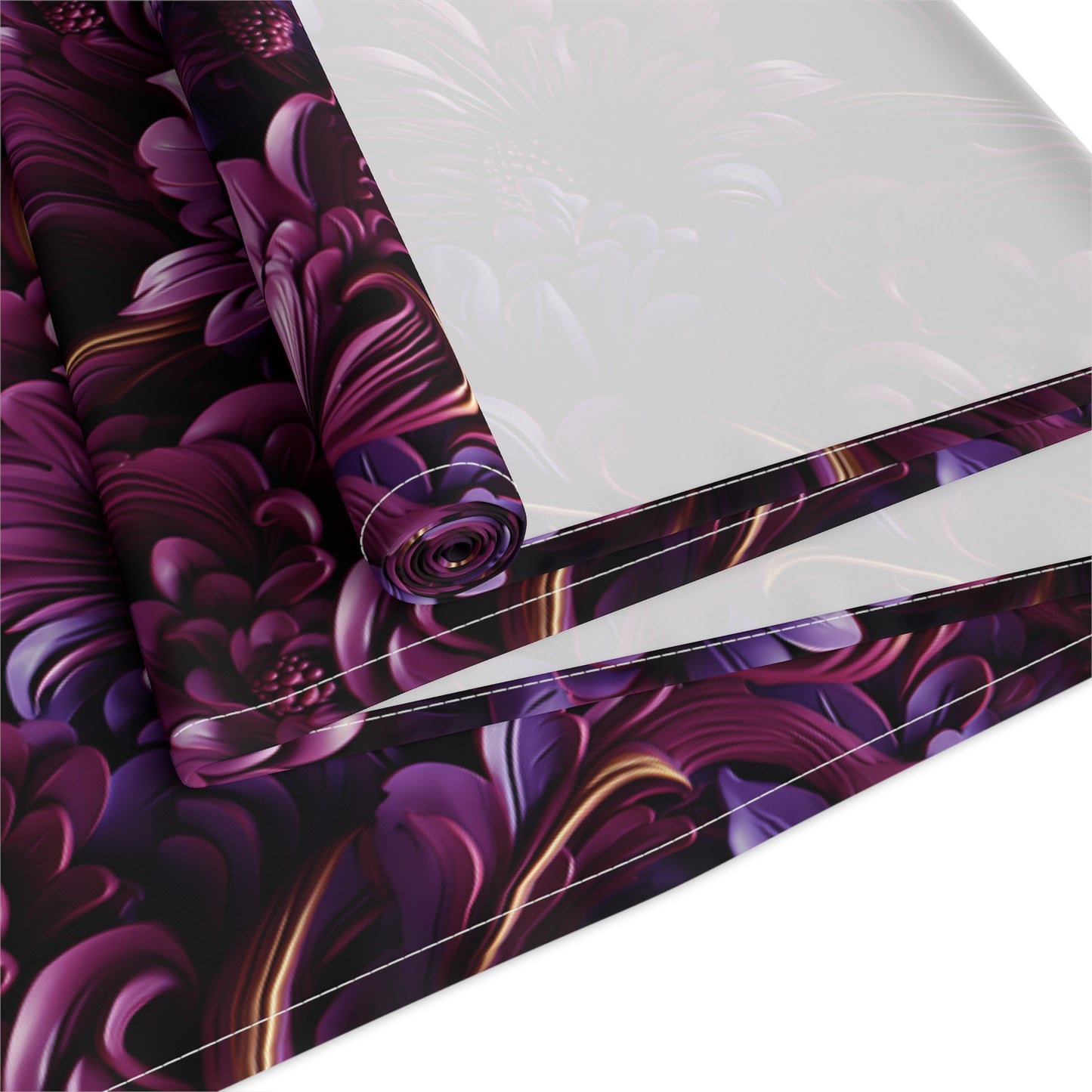 Purple Florals Table Runner (Cotton, Poly)