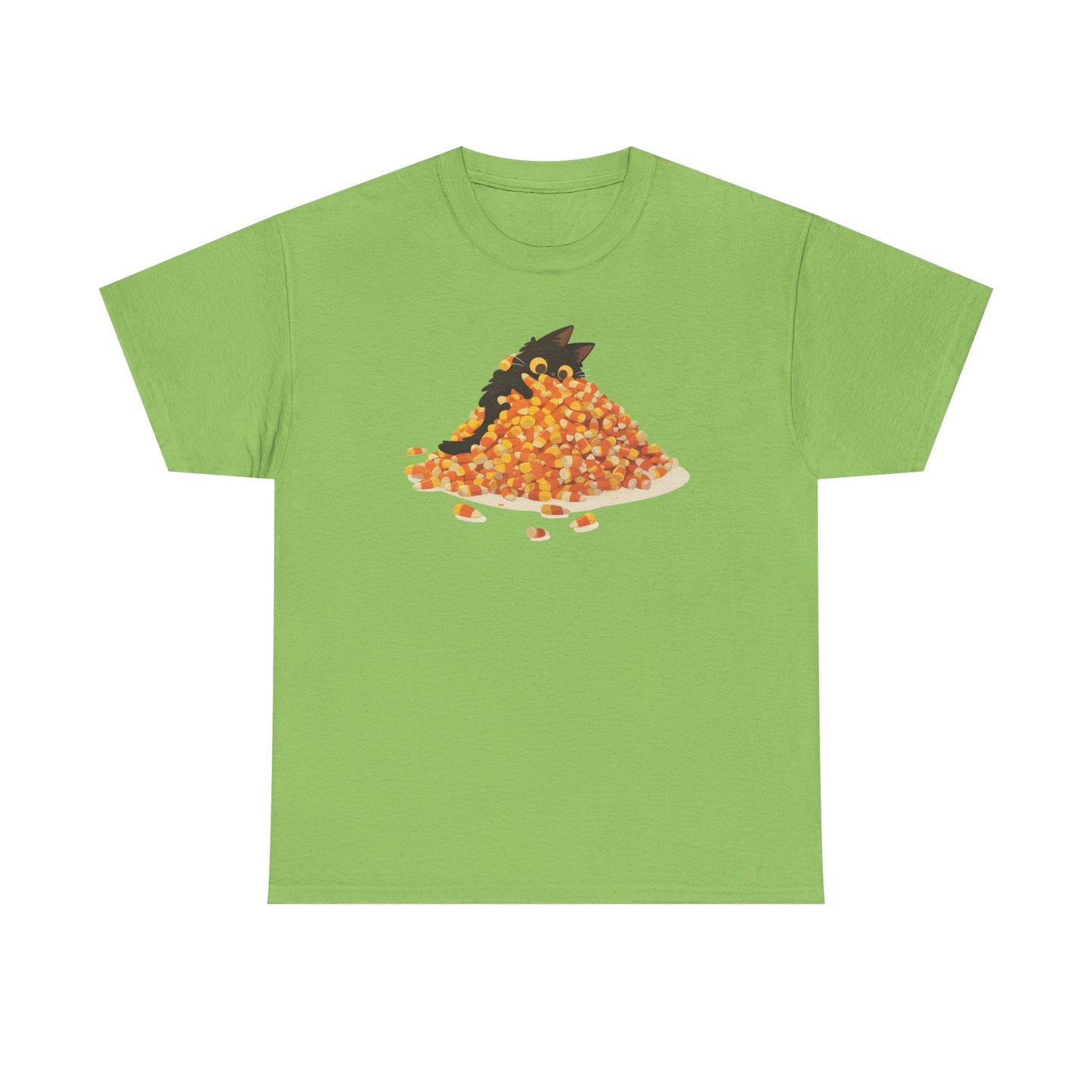 Candy Corn Cat Unisex Heavy Cotton Tee