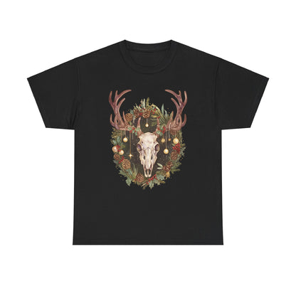 Reindeer Skull Unisex Heavy Cotton Tee