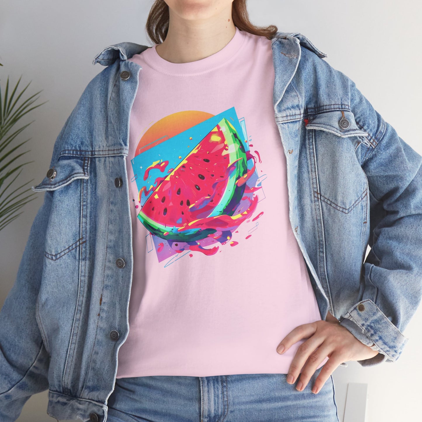Summer Watermelon Unisex Heavy Cotton Tee