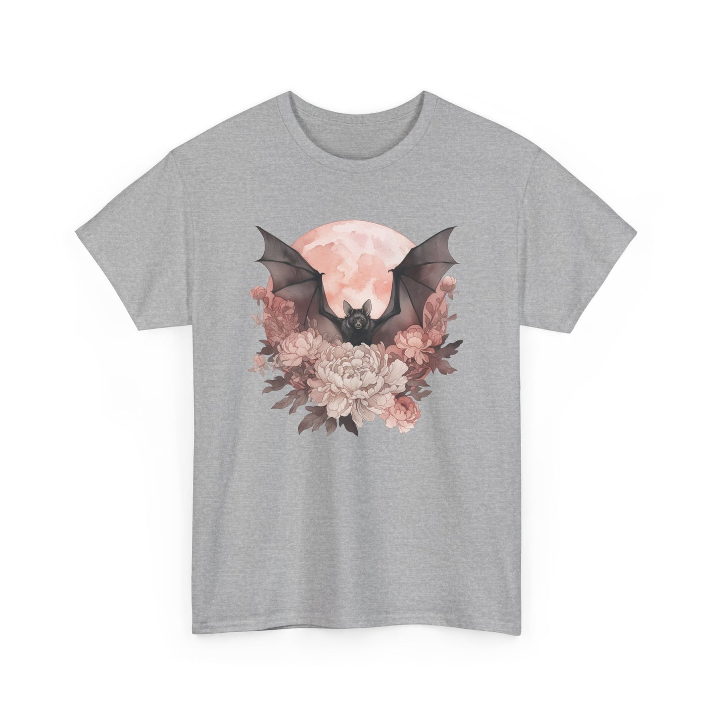 Strawberry Moon Bat Unisex Heavy Cotton Tee