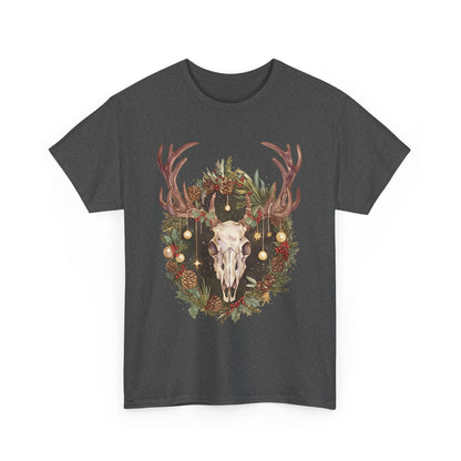Reindeer Skull Unisex Heavy Cotton Tee