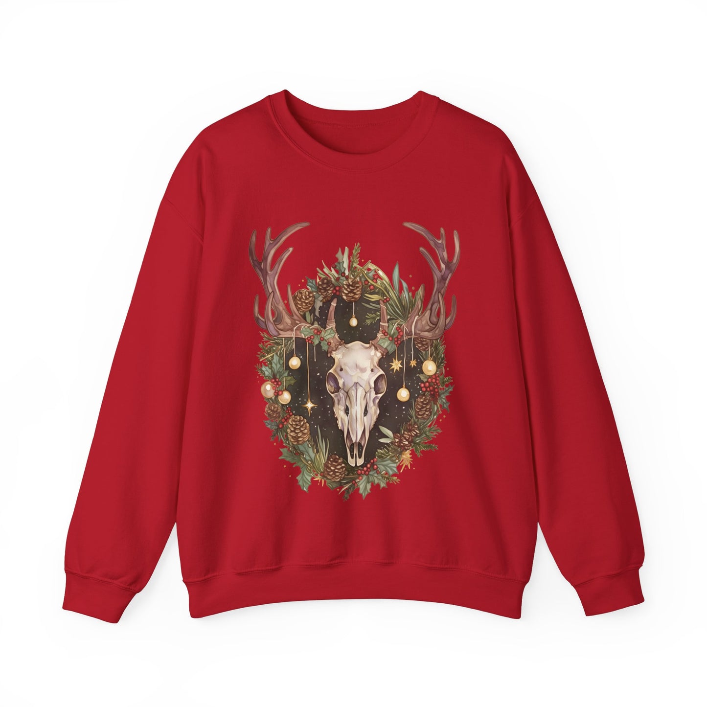 Reindeer Skull Unisex Heavy Blend™ Crewneck Sweatshirt