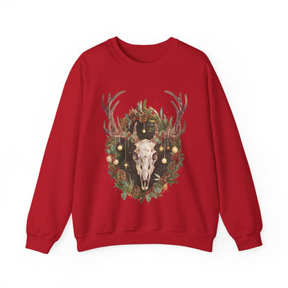 Reindeer Skull Unisex Heavy Blend™ Crewneck Sweatshirt