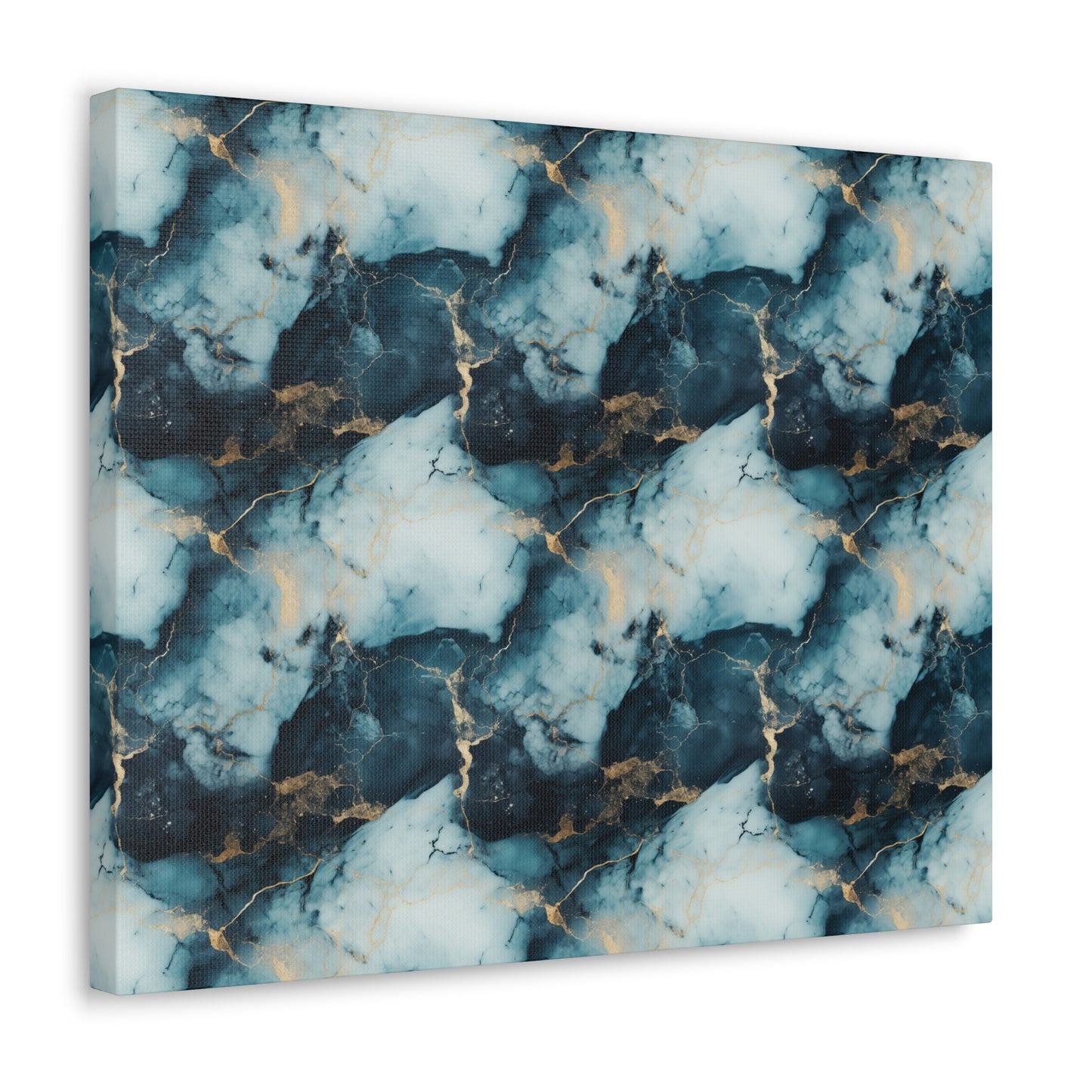 Cool Blue Marble Canvas Gallery Wrap