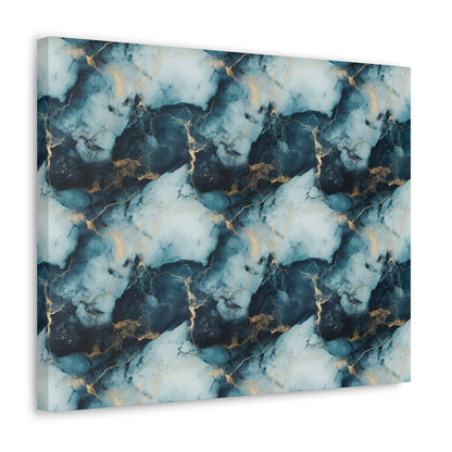 Cool Blue Marble Canvas Gallery Wrap