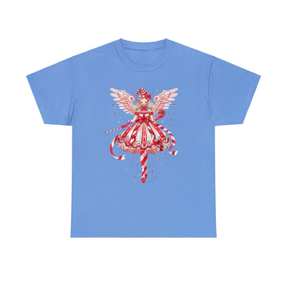 Candy Cane Angel Unisex Heavy Cotton Tee