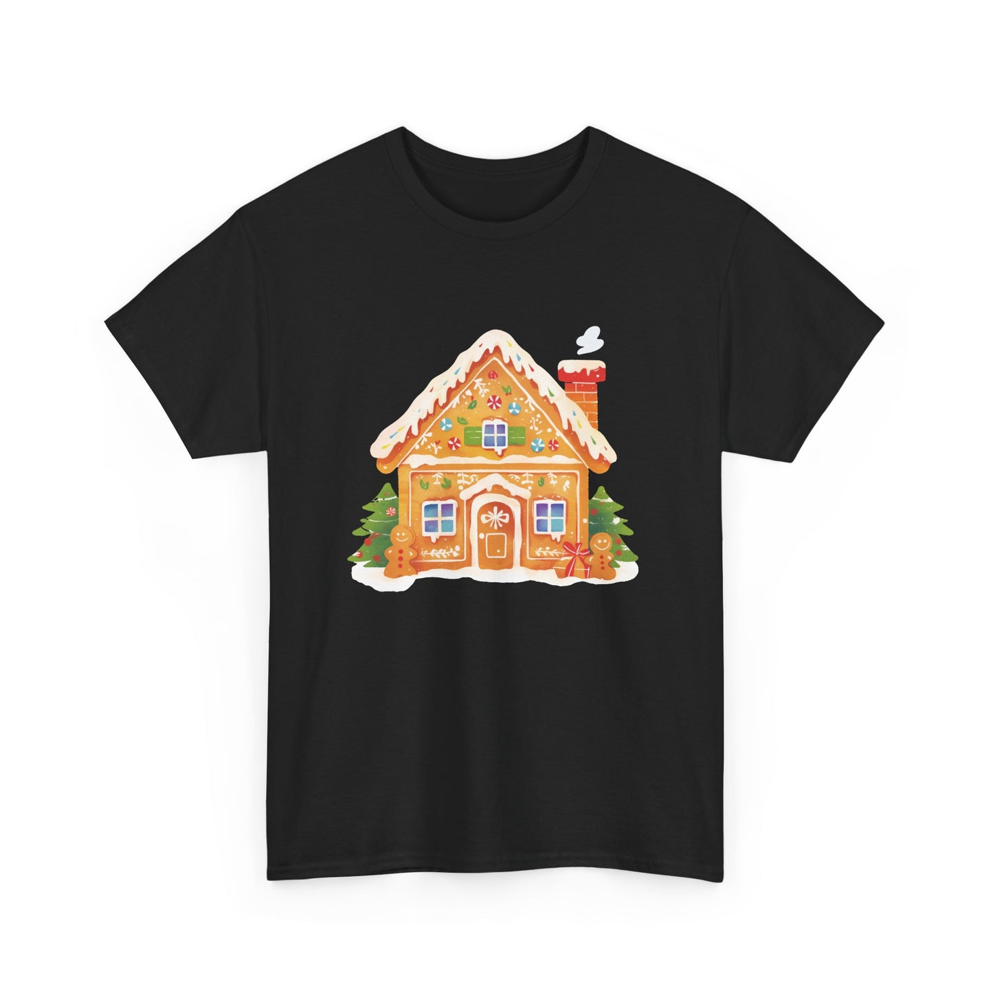 Gingerbread House Unisex Heavy Cotton Tee