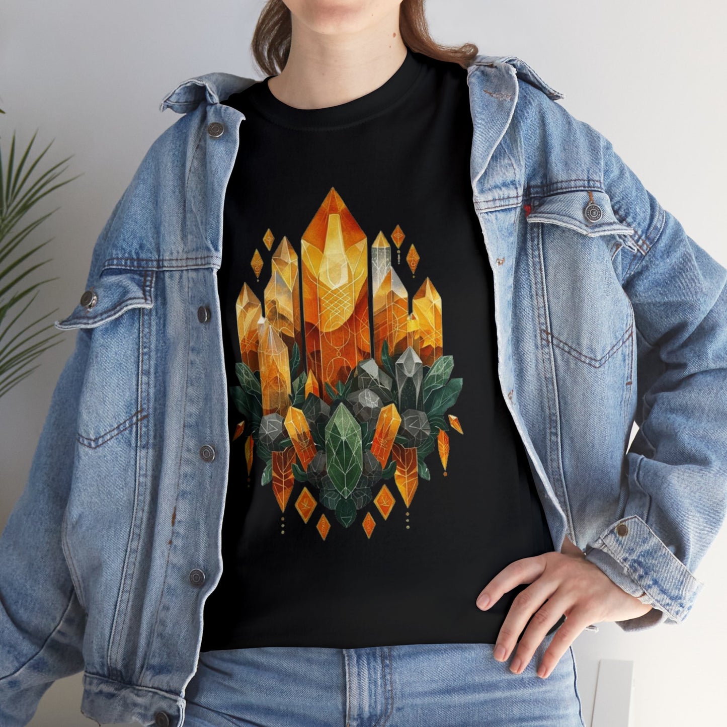 Earthen Crystal Cluster Unisex Heavy Cotton Tee