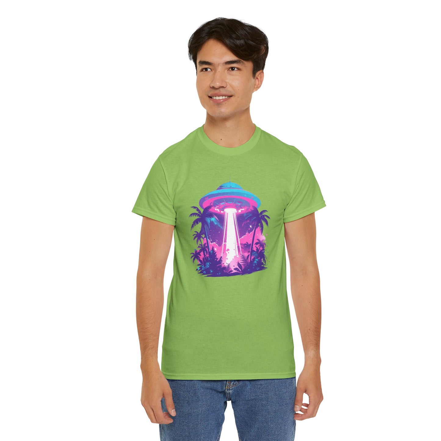 Tropical UFO Unisex Heavy Cotton Tee
