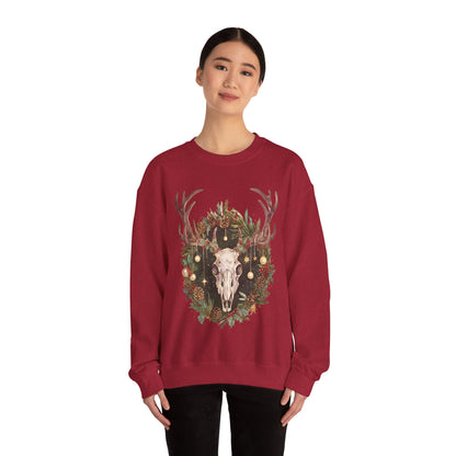 Reindeer Skull Unisex Heavy Blend™ Crewneck Sweatshirt