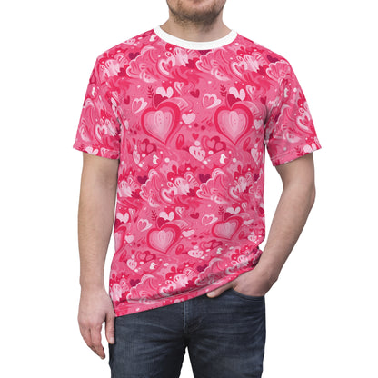 Lovey Dovey Unisex Cut & Sew Tee (AOP)