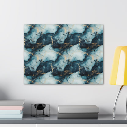 Cool Blue Marble Canvas Gallery Wrap