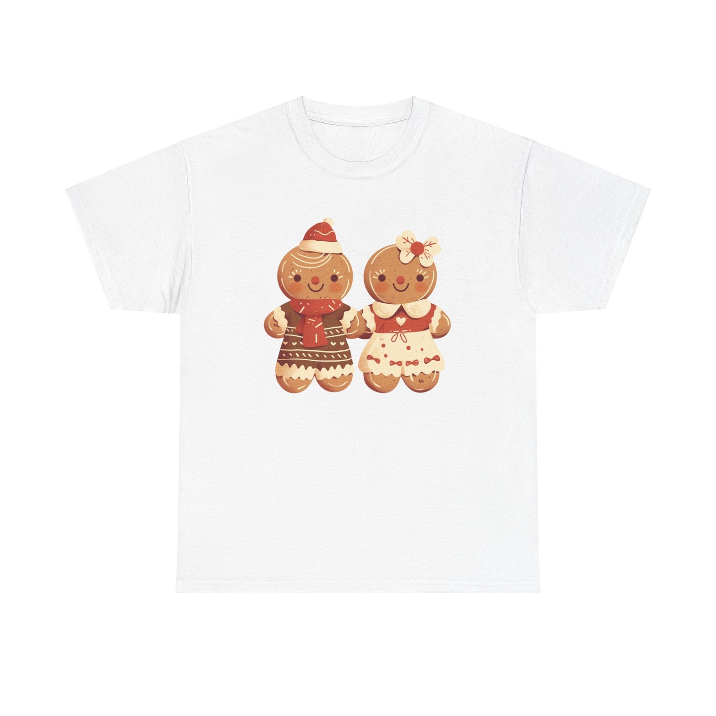 Gingerbread Couple Unisex Heavy Cotton Tee