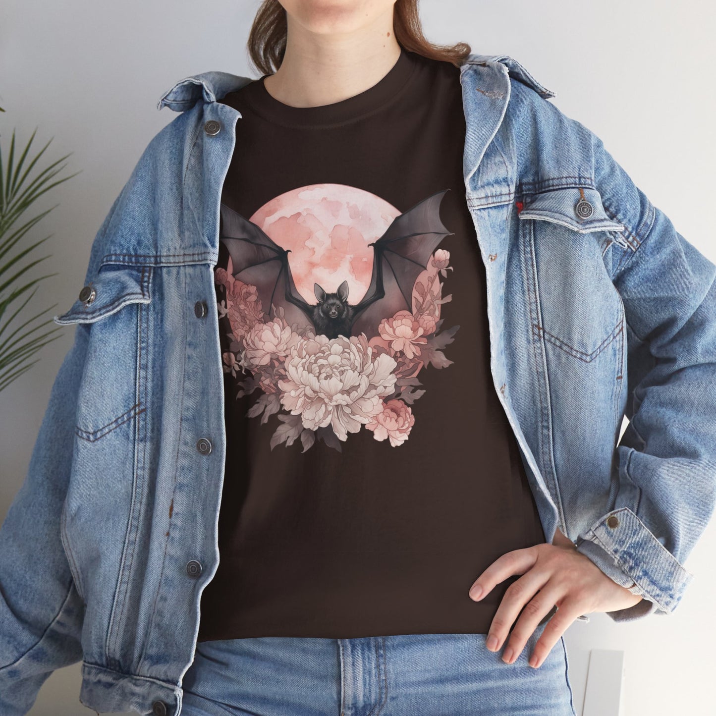 Strawberry Moon Bat Unisex Heavy Cotton Tee