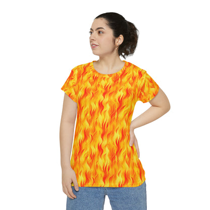Bring the Heat Women's Short Sleeve Shirt (AOP)