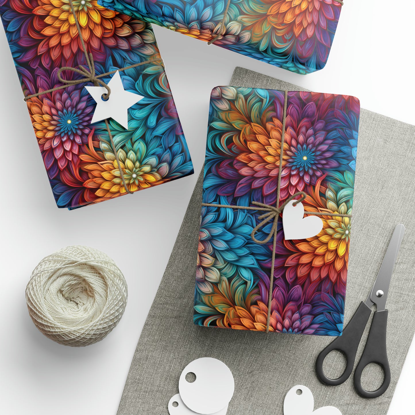 Rainbow Whirls Wrapping Papers