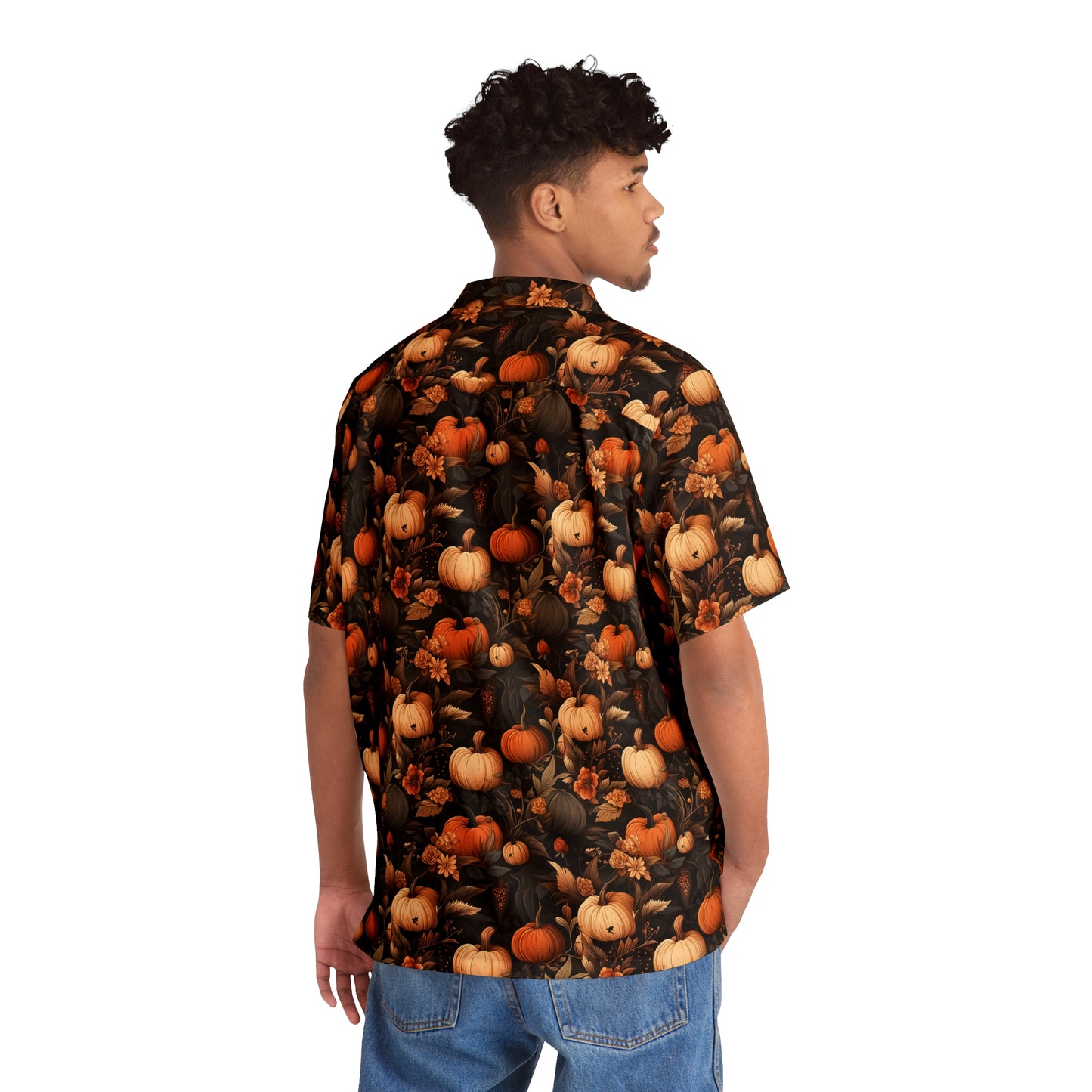 Pumpkin Harvest Men's Hawaiian Shirt (AOP)