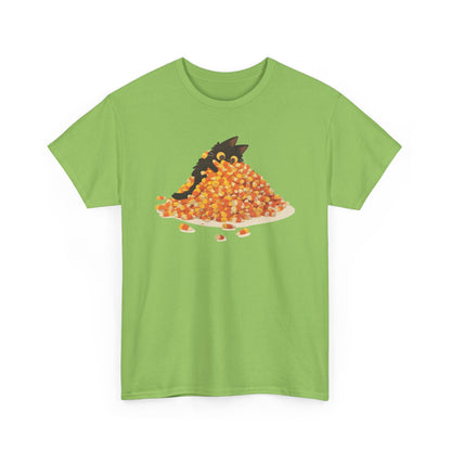 Candy Corn Cat Unisex Heavy Cotton Tee
