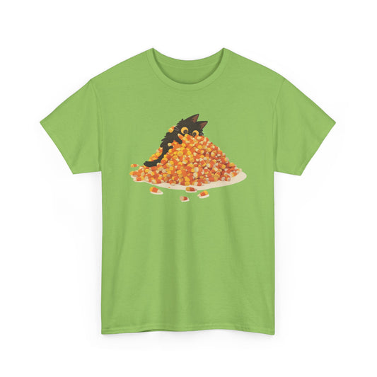 Candy Corn Cat Unisex Heavy Cotton Tee