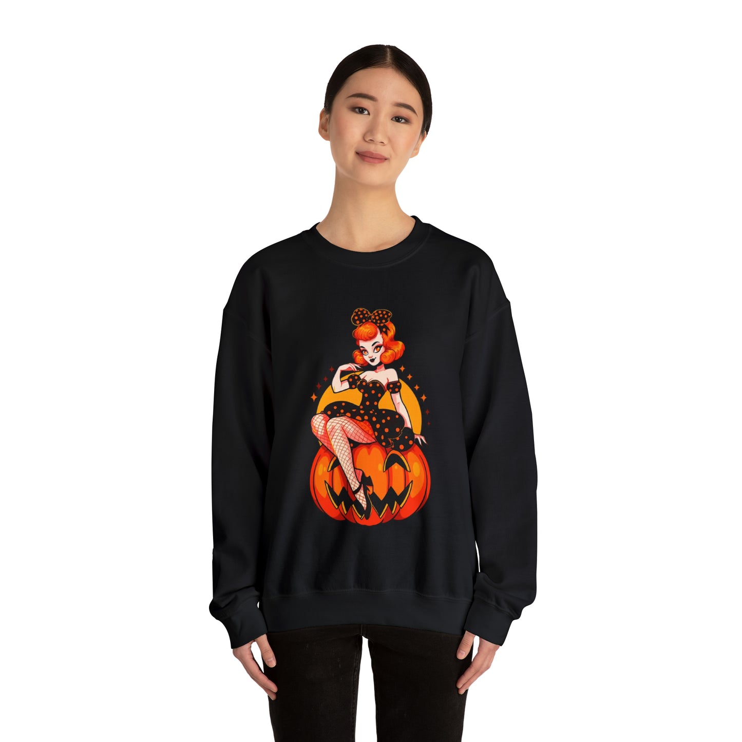 Pumpkin Pinup Unisex Heavy Blend™ Crewneck Sweatshirt